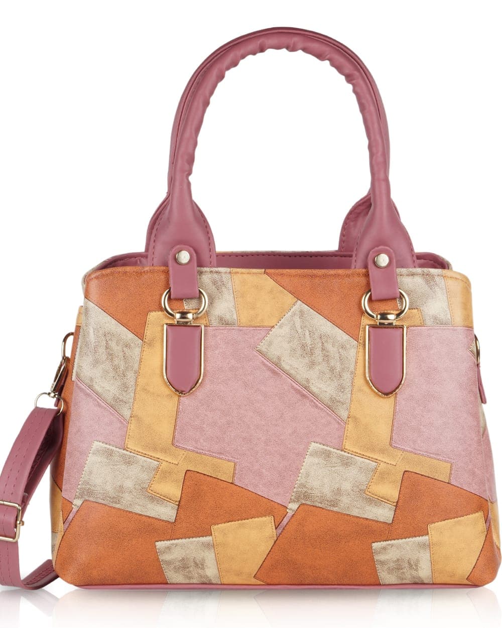 Amara Patchwork Satchel — Pink — DOSYSO Everyday