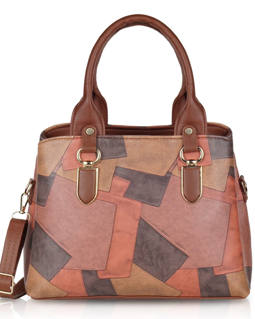 Amara Patchwork Satchel — Tan — DOSYSO Everyday