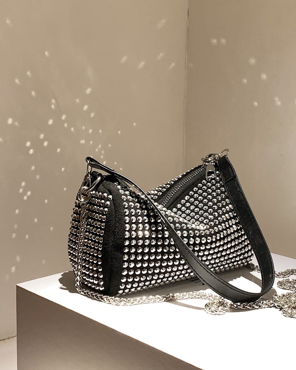 Nova Crystal Baguette Bag — Silver — view 1 of 5