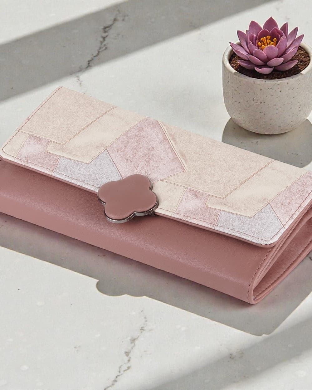 Pari Patchwork Wallet — Blush — view 1 of 4