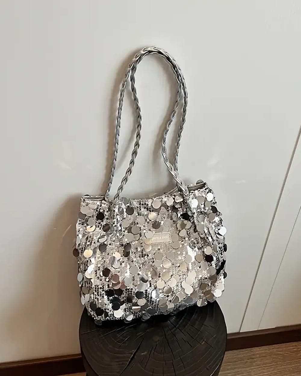 Stardust Sequin Tote — Silver — view 1 of 5